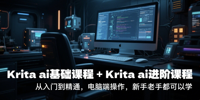 krita ai基础课程+Krita ai进阶课程，从入门到精通，电脑端操作，新手老手都可以学-淘秘副业