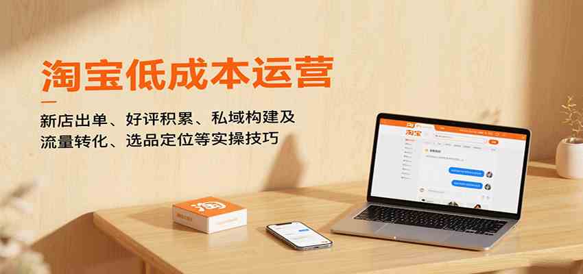 淘宝低成本运营，新店出单、好评积累、私域构建及流量转化、选品定位等实操技巧-淘秘副业