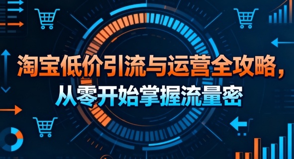 淘宝低价引流与运营全攻略，从零开始掌握流量密码-淘秘副业
