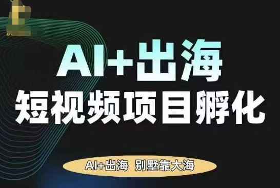 AI·TikTok AI+出海短视频项目孵化，陪你从0-1借助AI实现出海变现-淘秘副业