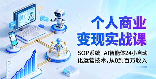 （16111期）个人商业变现实战课：SOP系统+AI智能体24小自动化运营技术，从0到百万收入-淘秘副业