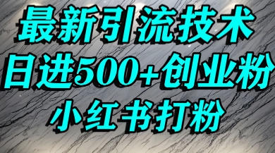 小红书精准引流创业粉，前辈求带孩子走投无路了，单人操作日引500+精准创业粉-淘秘副业