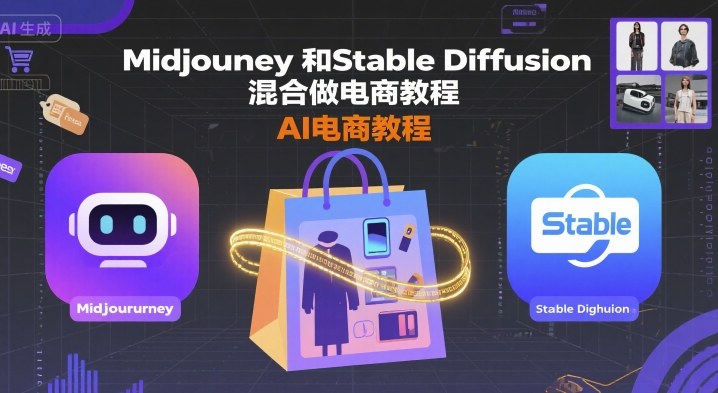 Midjourney和Stable Diffusion混合做电商教程-ai电商教程-淘秘副业