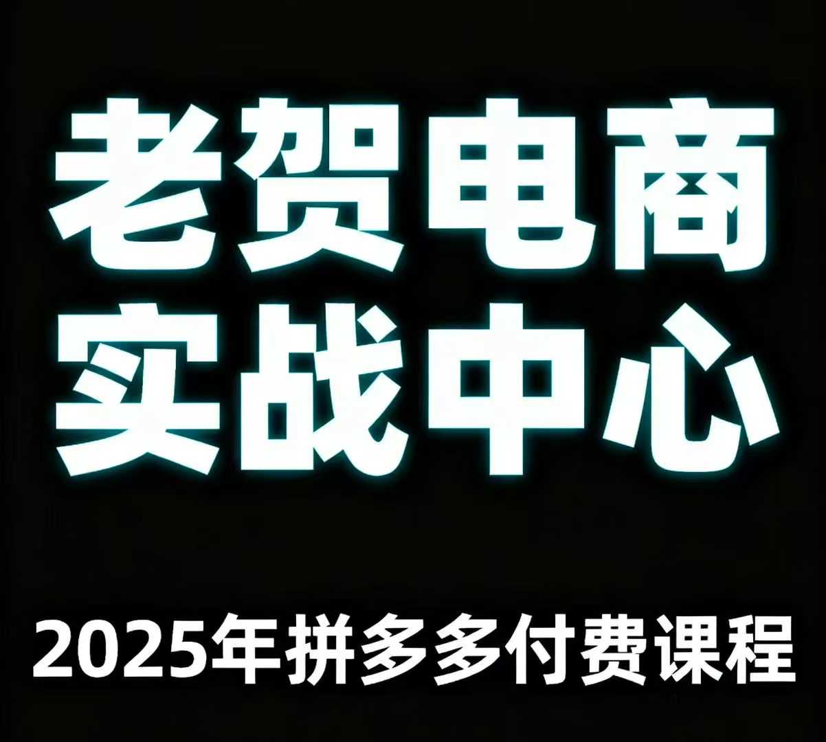 老贺电商2025年拼多多付费课程，用通俗易懂的方法告诉你多多怎么玩-淘秘副业