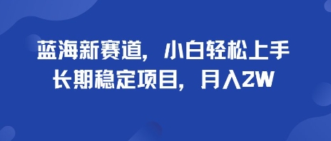蓝海新赛道，小白轻松上手，长期稳定项目，月入2W-淘秘副业