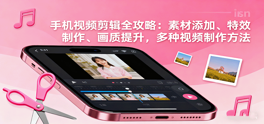 手机视频剪辑全攻略:素材添加、特效制作、画质提升,多种视频制作方法