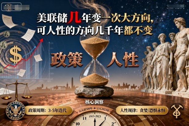 付费文章：美联储几年变一次大方向，可人性的方向几千年都不变-淘秘副业