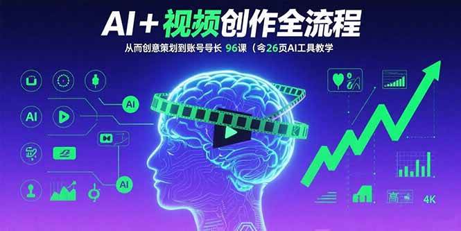 （15869期）AI+短视频创作全流程：从创意策划到账号增长，96节课(含26项AI工具教学)-淘秘副业