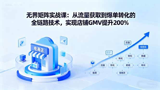（16104期）无界矩阵实战课：从流量获取到爆单转化的全链路技术，实现店铺GMV提升200%-淘秘副业