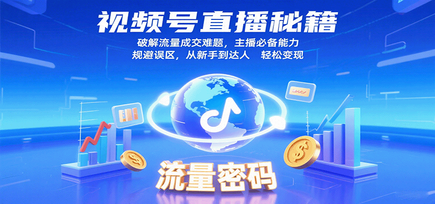 视频号直播秘籍，破解流量成交难题，主播必备能力，规避误区，从新手到达人轻松变现-淘秘副业
