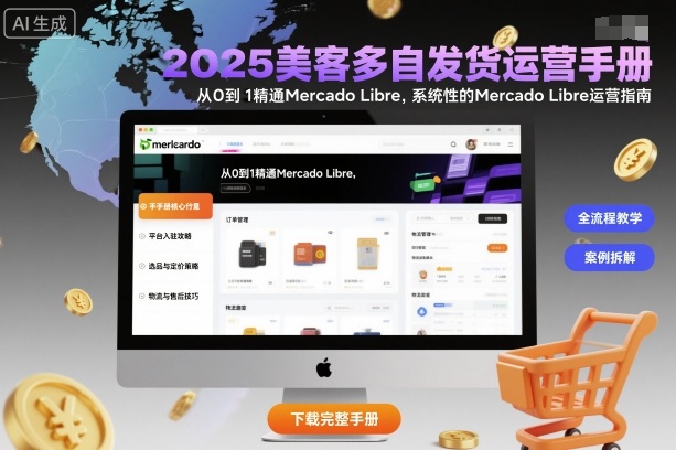 2025美客多自发货运营手册：从0到1精通Mercado Libre，系统性的Mercado Libre运营指南-淘秘副业
