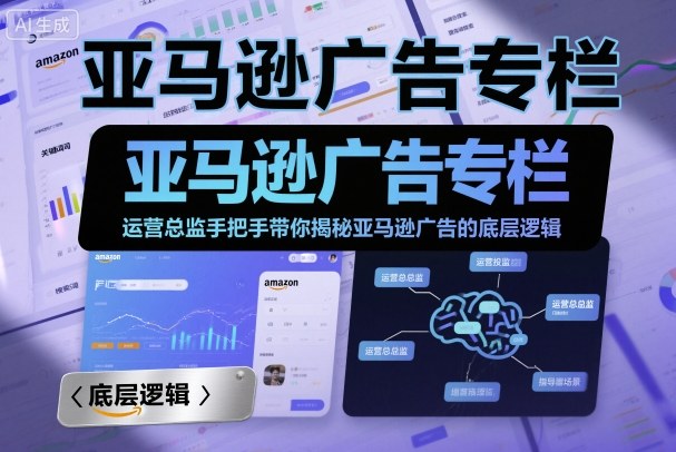 亚马逊广告专栏：运营总监手把手带你揭秘亚马逊广告的底层逻辑-淘秘副业