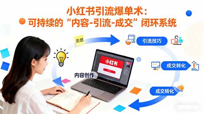 （16362期）小红书引流爆单术：构建一套低成本 可持续的“内容-引流-成交”闭环系统-淘秘副业