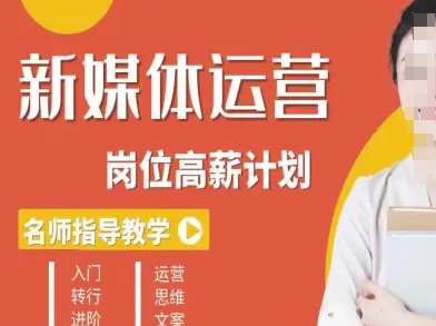 新媒体运营高薪升核培养计划，入门-转行-进阶-淘秘副业