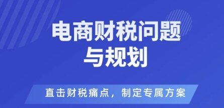 电商企业财税风险与规避，直击财税痛点，制定专属方案-淘秘副业