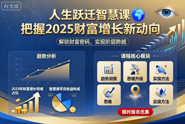 人生跃迁智慧课，把据2025财富增长新动向-淘秘副业