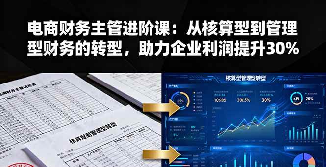 （16193期）电商财务主管进阶课：从核算型到管理型财务的转型，助力企业利润提升30%-淘秘副业