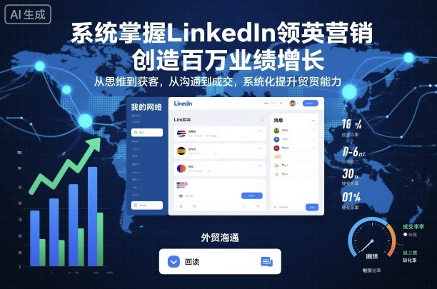 系统掌握LinkedIn领英营销，创造百万业绩增长，从思维到获客，从沟通到成交，系统化提升外贸能力-淘秘副业