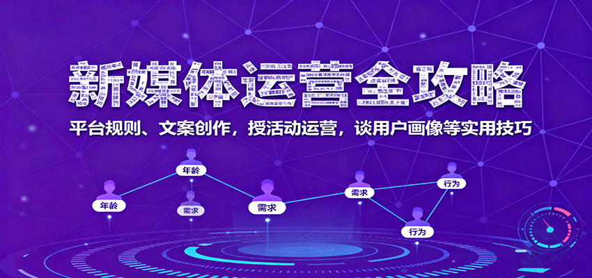 新媒体运营全攻略：平台规则、文案创作，授活动运营，谈用户画像等实用技巧-淘秘副业
