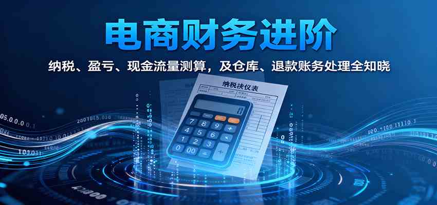 电商财务进阶：纳税、盈亏、现金流量测算，及仓库、退款账务处理全知晓-淘秘副业