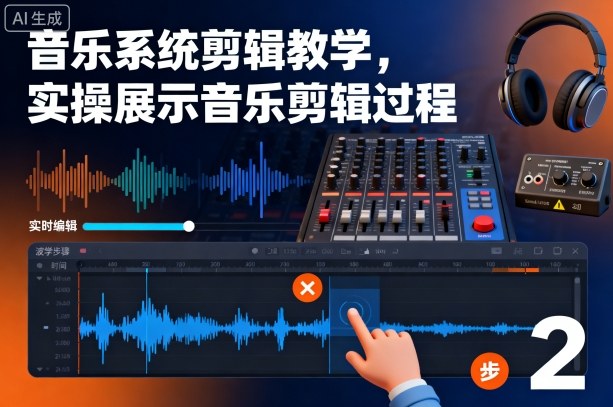 音乐系统剪辑教学，实操展示音乐剪辑过程-淘秘副业