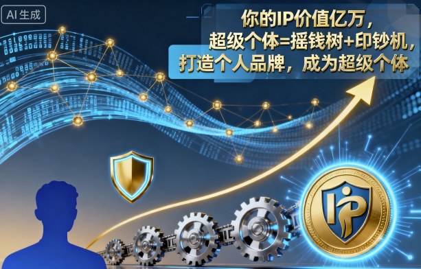 你的IP价值亿万，超级个体=摇钱树+印钞机，打造个人品牌，成为超级个体-淘秘副业