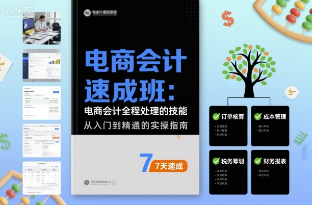 电商会计速成班，电商会计全程处理的技能-淘秘副业