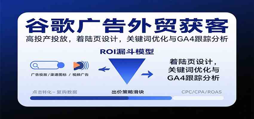 谷歌广告外贸获客，高投产投放，着陆页设计，关键词优化与GA4跟踪分析-淘秘副业