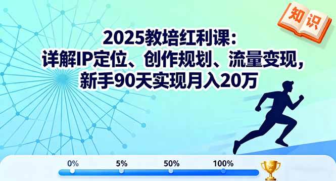 （16178期）2025教培红利课：详解IP定位、创作规划、流量变现，新手90天实现月入20万-淘秘副业