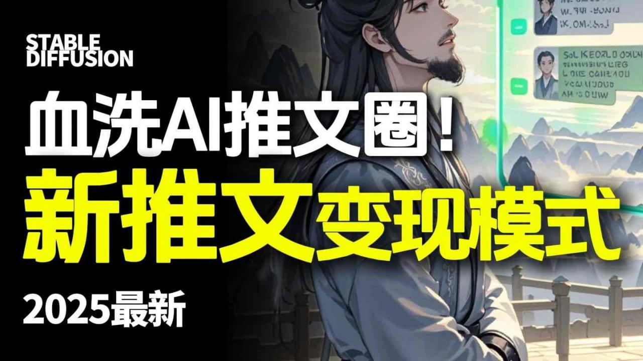 最新AI动态电影漫画小说推文，全流程实操教学，小白也能月入1W+-淘秘副业