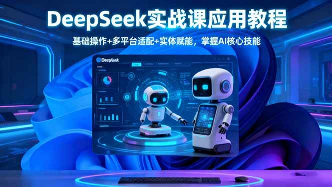 （16391期）DeepSeek实战课应用教程、基础操作+多平台适配+实体赋能，掌握AI核心技能-淘秘副业