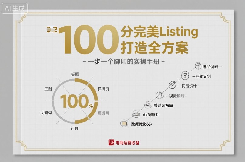100分完美Listing打造全方案，想要完美listing必须是需要一步一个脚印的-淘秘副业