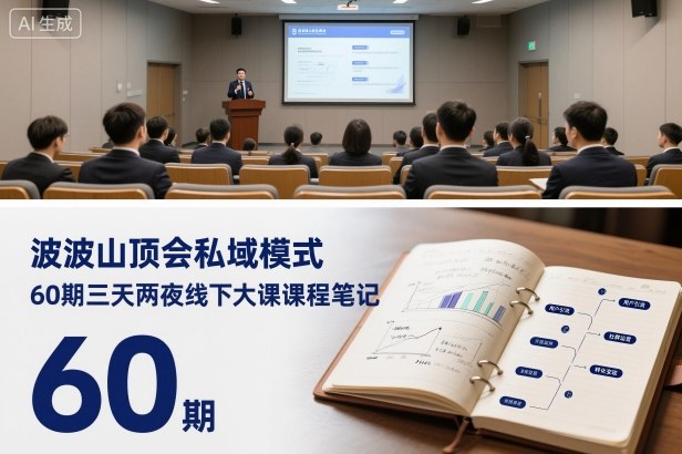 波波山顶会私域模式60期三天两夜线下大课课程笔记（文档）-淘秘副业