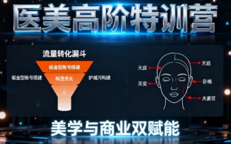 0-1000W医美高阶特训营课程，美学与商业双赋能-淘秘副业