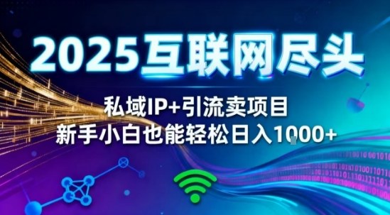 2025网创尽头王炸项目！私域IP+精准引流，新手小白在家躺賺日入1k，零经验也能上手【揭秘】-淘秘副业