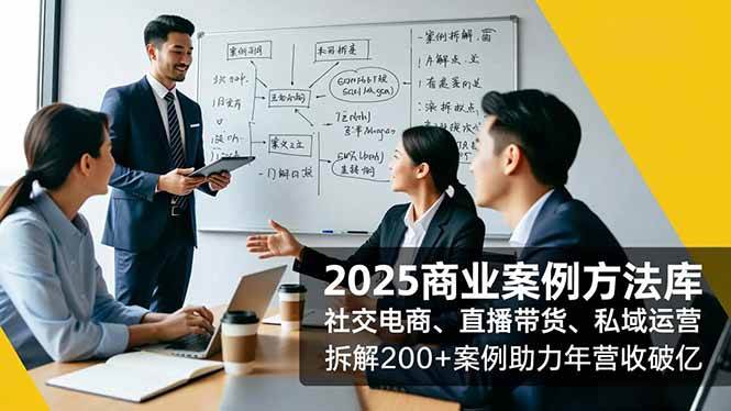 （16713期）2025商业案例方法库，社交电商、直播带货、私域运营，拆解200+案例助力年营收破亿-淘秘副业