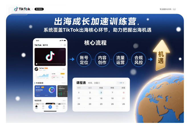 出海成长加速训练营，系统覆盖TikTok出海核心环节，助力把握出海机遇（更新）-淘秘副业
