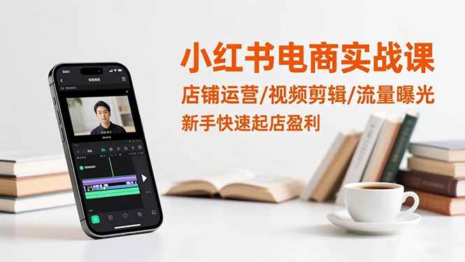 （16536期）小红书电商实战课：店铺运营/视频剪辑/流量曝光，新手快速起店盈利-淘秘副业