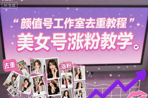 颜值号工作室去重教程，美女号涨粉教学-淘秘副业