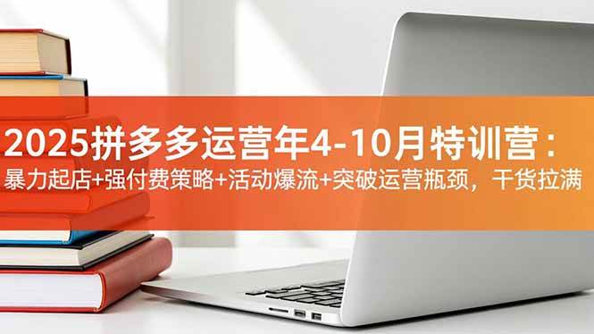 （16642期）2025拼多多运营年4-10月特训营：暴力起店+强付费策略+活动爆流+突破运营瓶颈，干货拉满-淘秘副业
