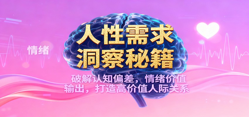 人性需求洞察秘籍，破解认知偏差，情绪价值输出，打造高价值人际关系-淘秘副业