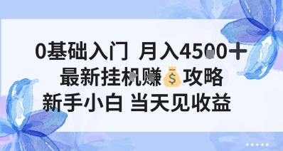 0基础入门，月入4.5k，最新挂G挣米攻略，新手小白，当天见收益【揭秘】-淘秘副业