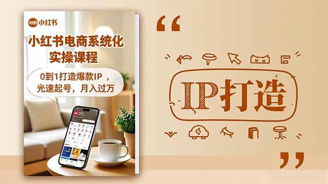 （16614期）小红书流量变现系统化实操课程，0到1打造爆款IP，光速起号，月入过万-淘秘副业