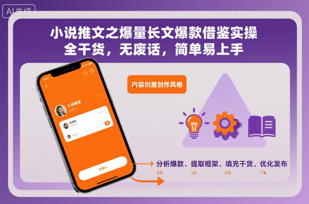 小说推文之爆量长文爆款借鉴实操，全干货，无废话，简单易上手-淘秘副业