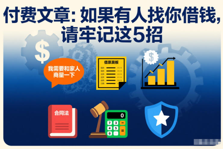 付费文章：如果有人找你借钱，请牢记这5招-淘秘副业