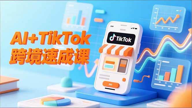 （16745期）AI+TikTok跨境速成课，智能翻译、店铺定位、流程拆解，7天高效上线运营-淘秘副业