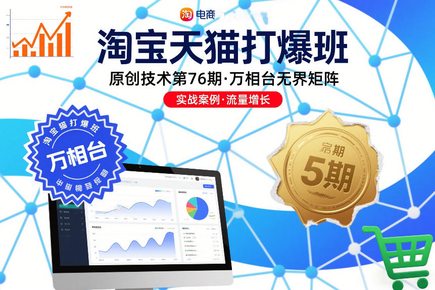 淘宝天猫打爆班原创技术第76期，万相台无界矩阵-淘秘副业