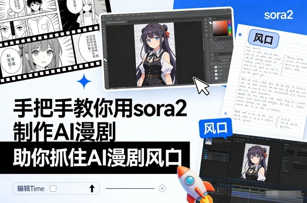 手把手教你用sora2制作AI漫剧，助你抓住AI漫剧风口-淘秘副业