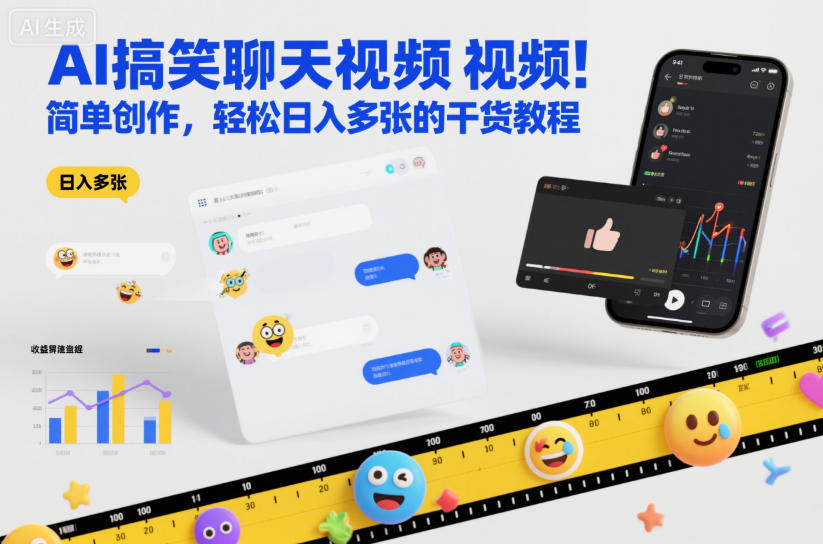 AI搞笑聊天视频，简单创作，轻松日入多张的干货教程-淘秘副业