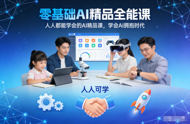 零基础AI精品全能课，人人都能学会的AI精品课，学会AI拥抱时代-淘秘副业